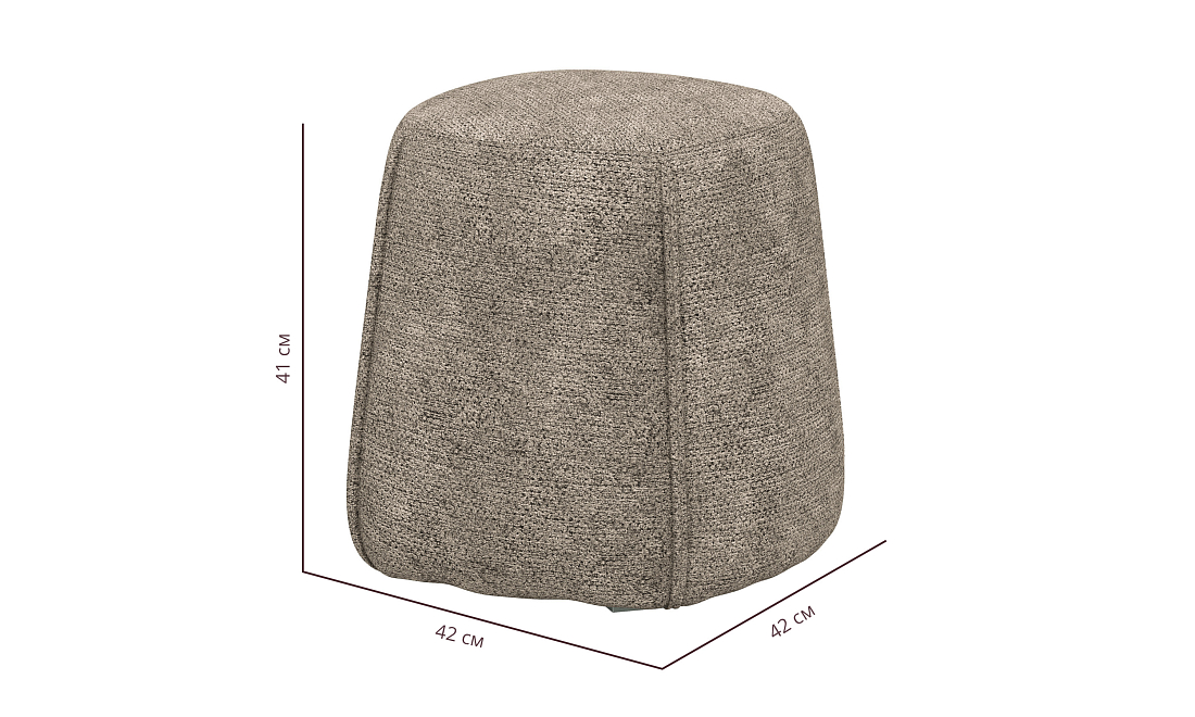 Шелдон / пуф велюр sierra 4 темный беж